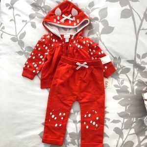 Cat & Jack baby deer hoodie and pant set